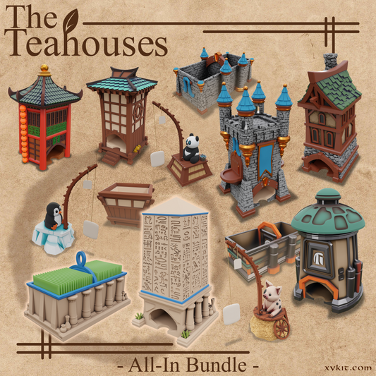 6 Teahouses Bundle - 3D Print Files