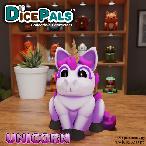 Unicorn Dice Pal - series 1 - 3D print files