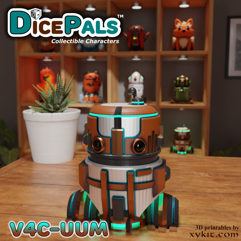 V4C-UUM Robot Dice Pal - Series 1 - 3D print files