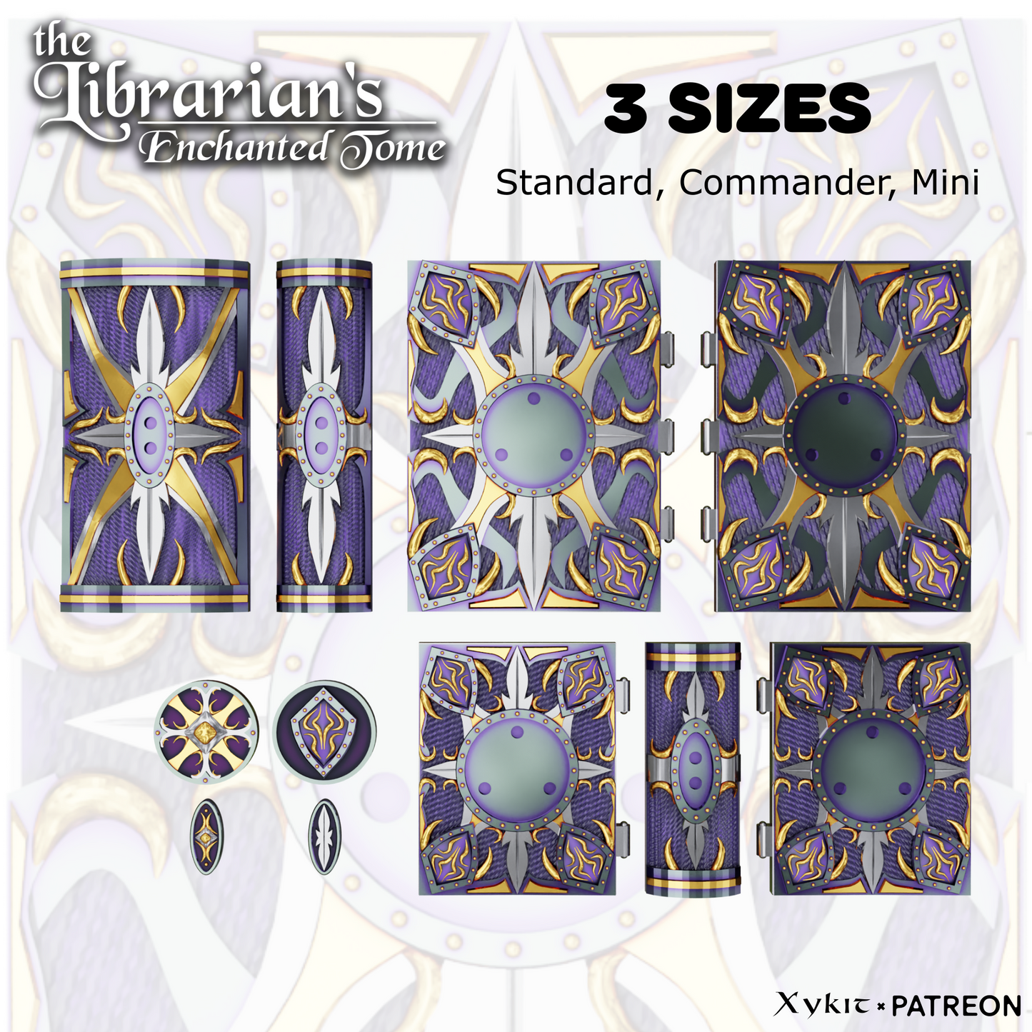 Paladin Tome set of 3 - 3D Printing Files