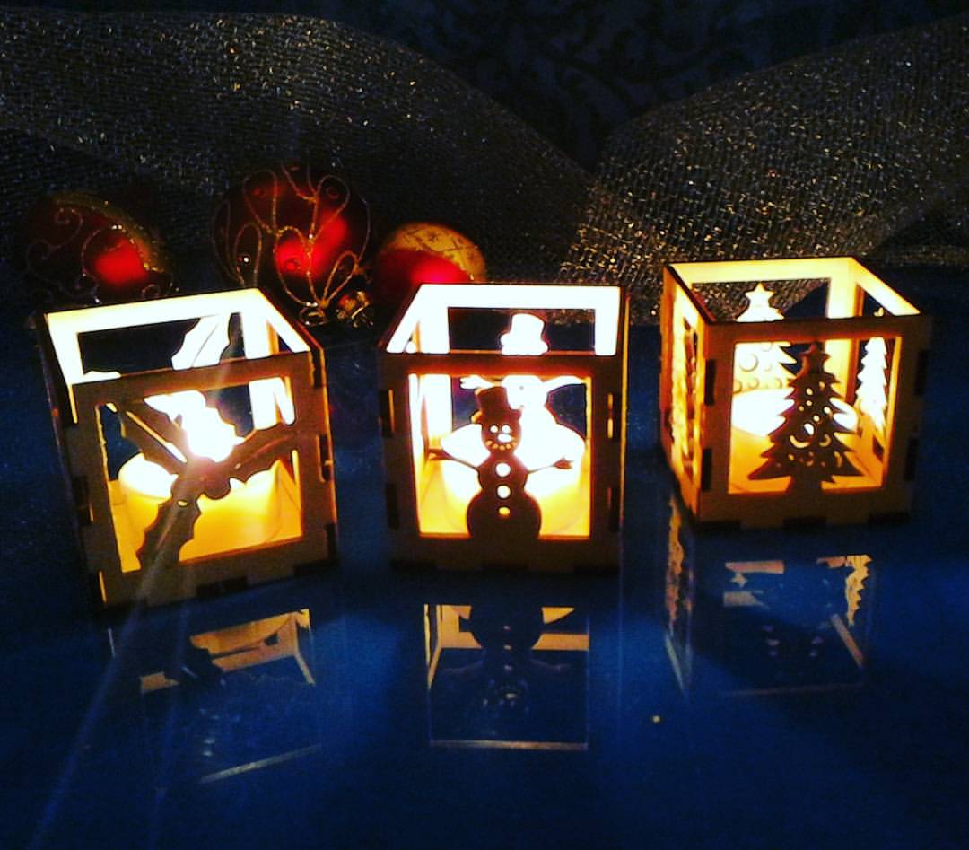 Laser cut Christmas Luminaries - 7 designs - (Digital Download)