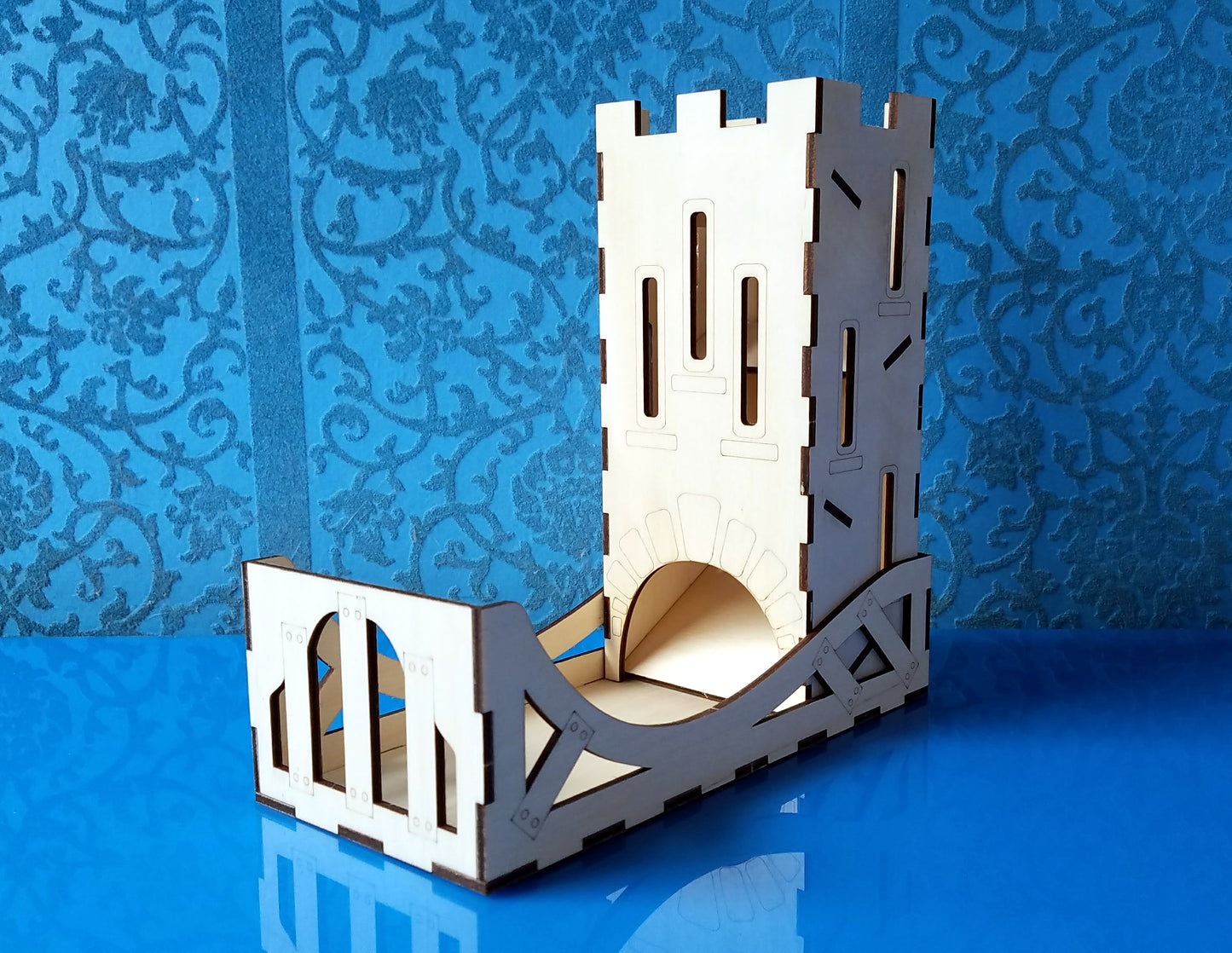 Laser cut Dice Tower with tray (vector file) digital download