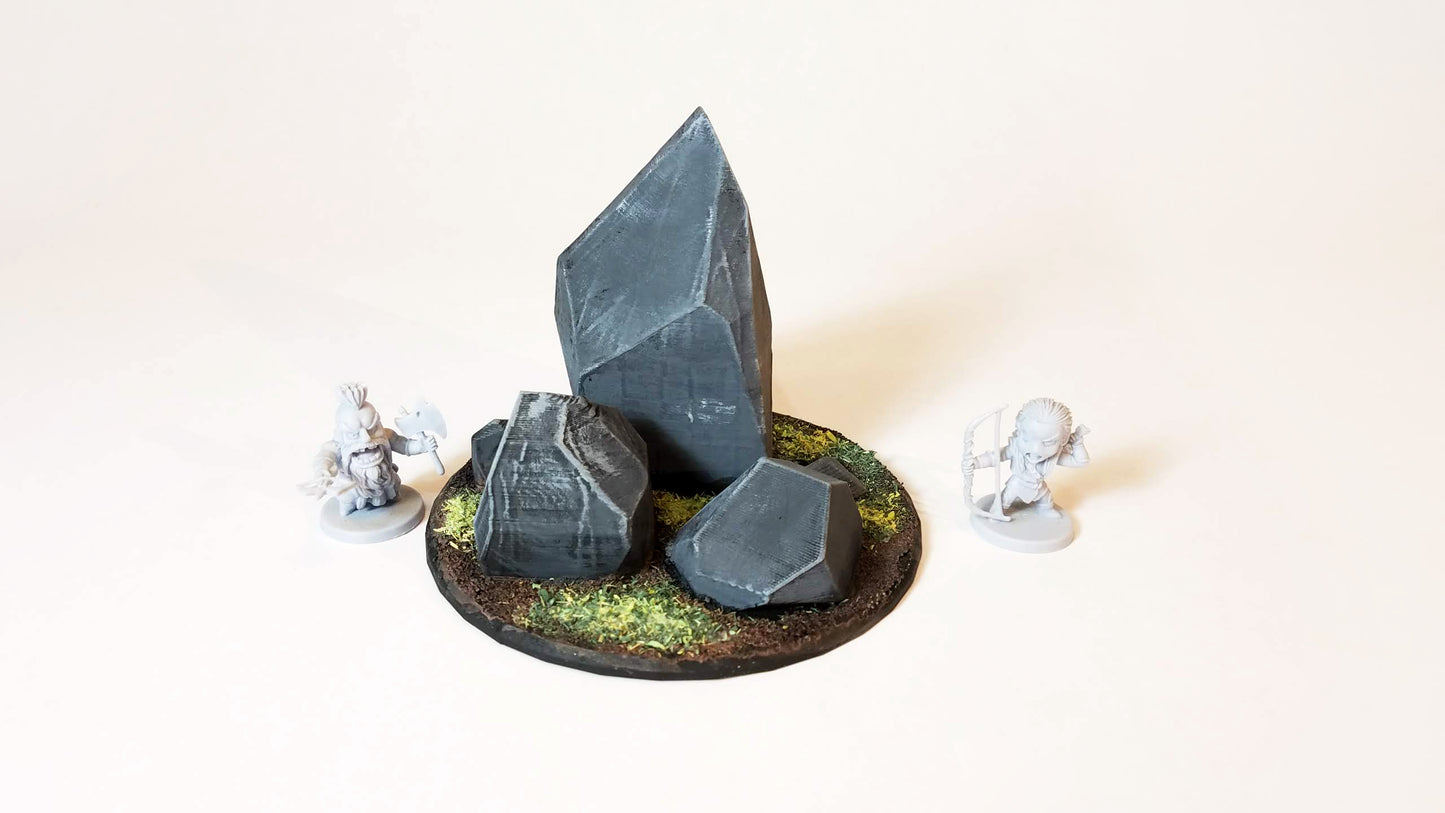 FREE - 3d Printed Rocks - Scatter Terrain (.stl file)