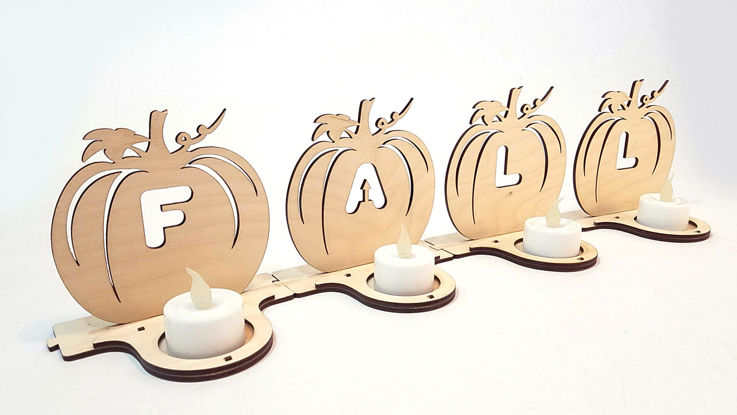 Laser Cut - Fall Spelling Pumpkin Luminary Designs - (Digital Download)