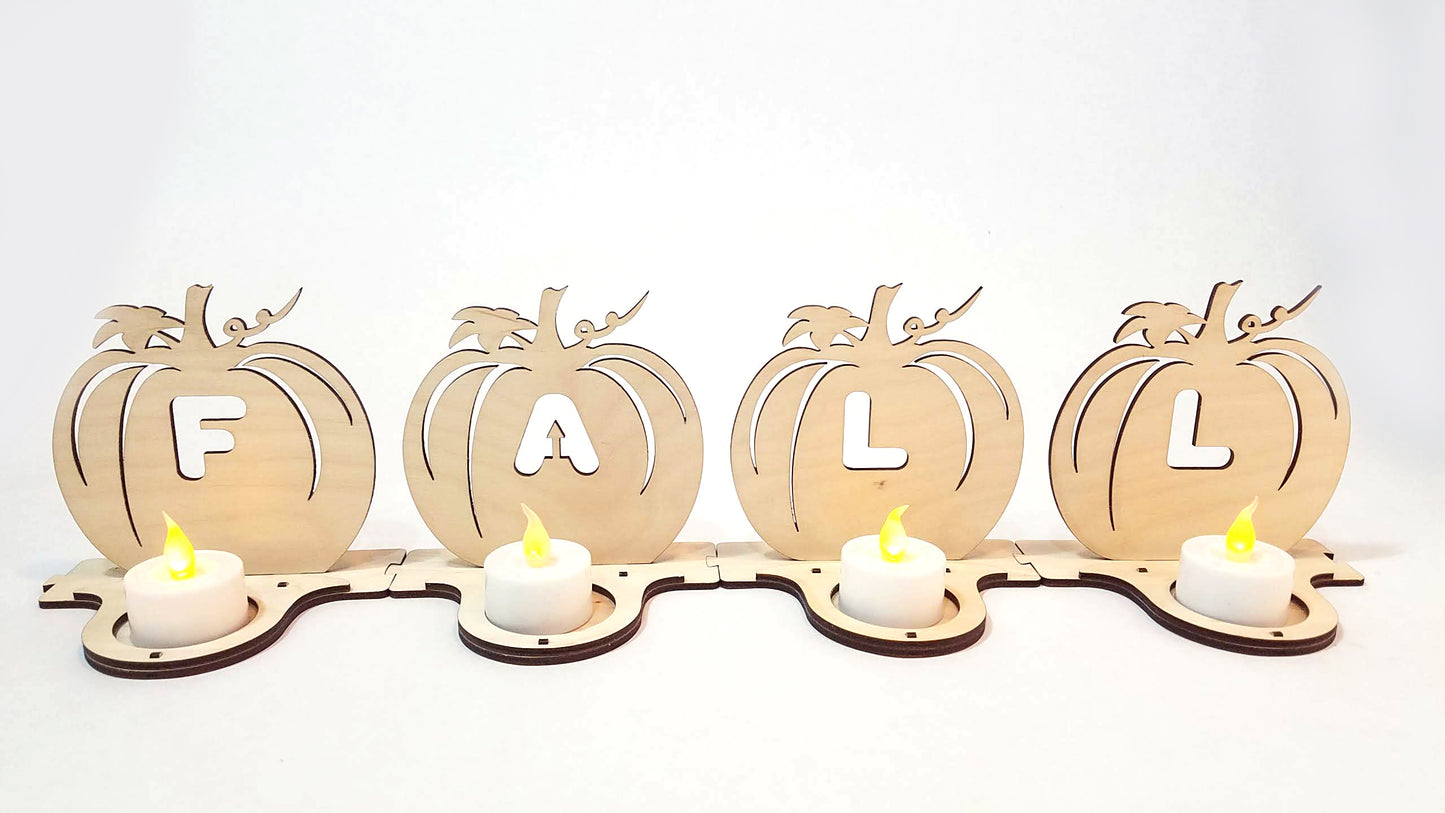 Laser Cut - Fall Spelling Pumpkin Luminary Designs - (Digital Download)