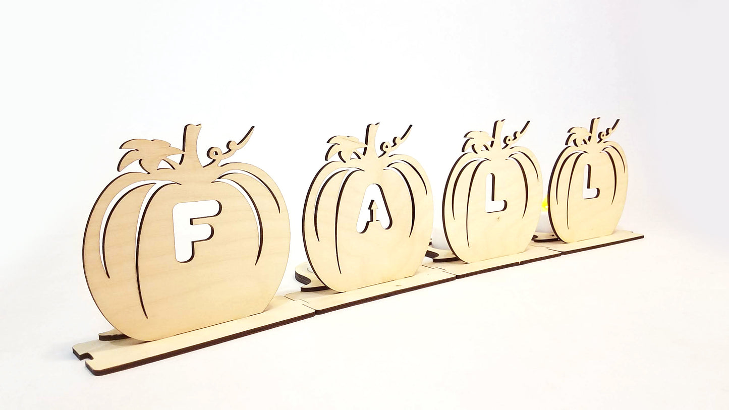 Laser Cut - Fall Spelling Pumpkin Luminary Designs - (Digital Download)