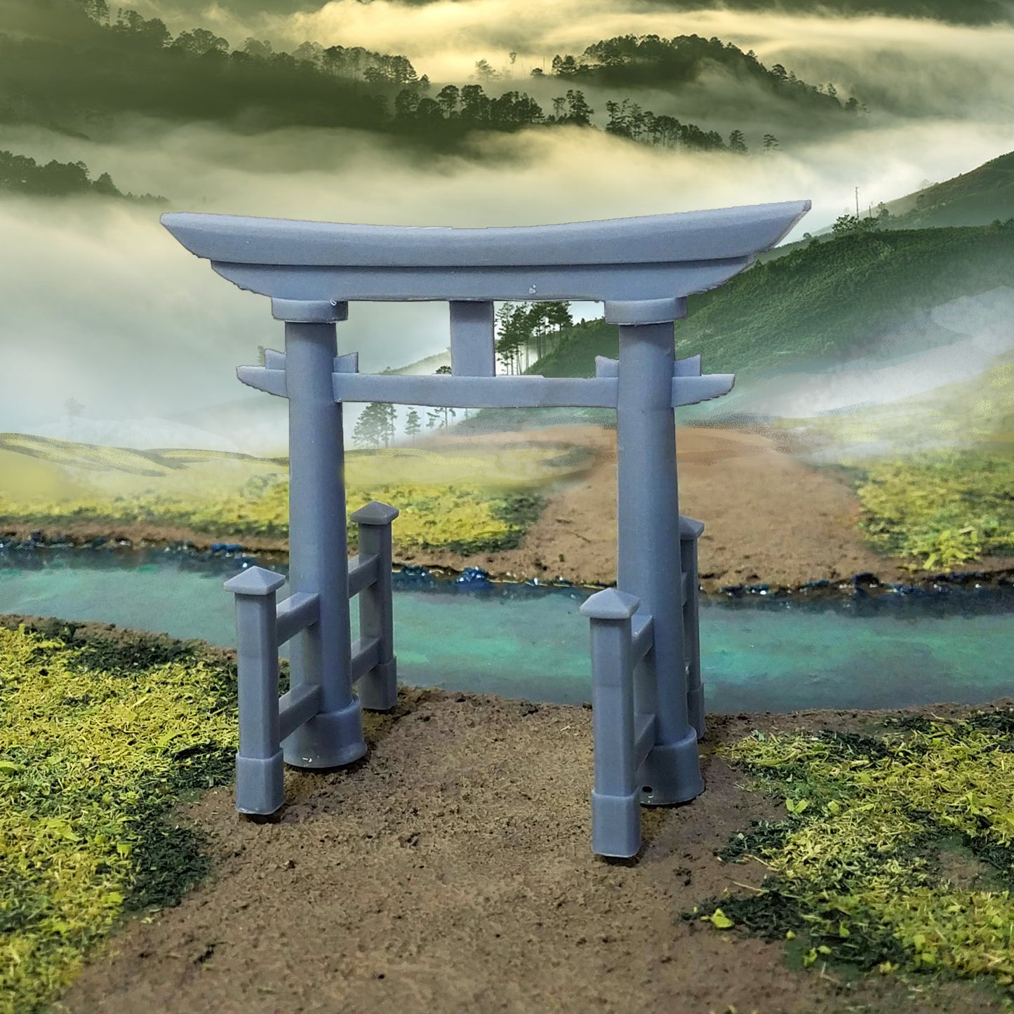 3d Printed Torii Gate and fences - Wargame - Scatter Terrain (.stl file)