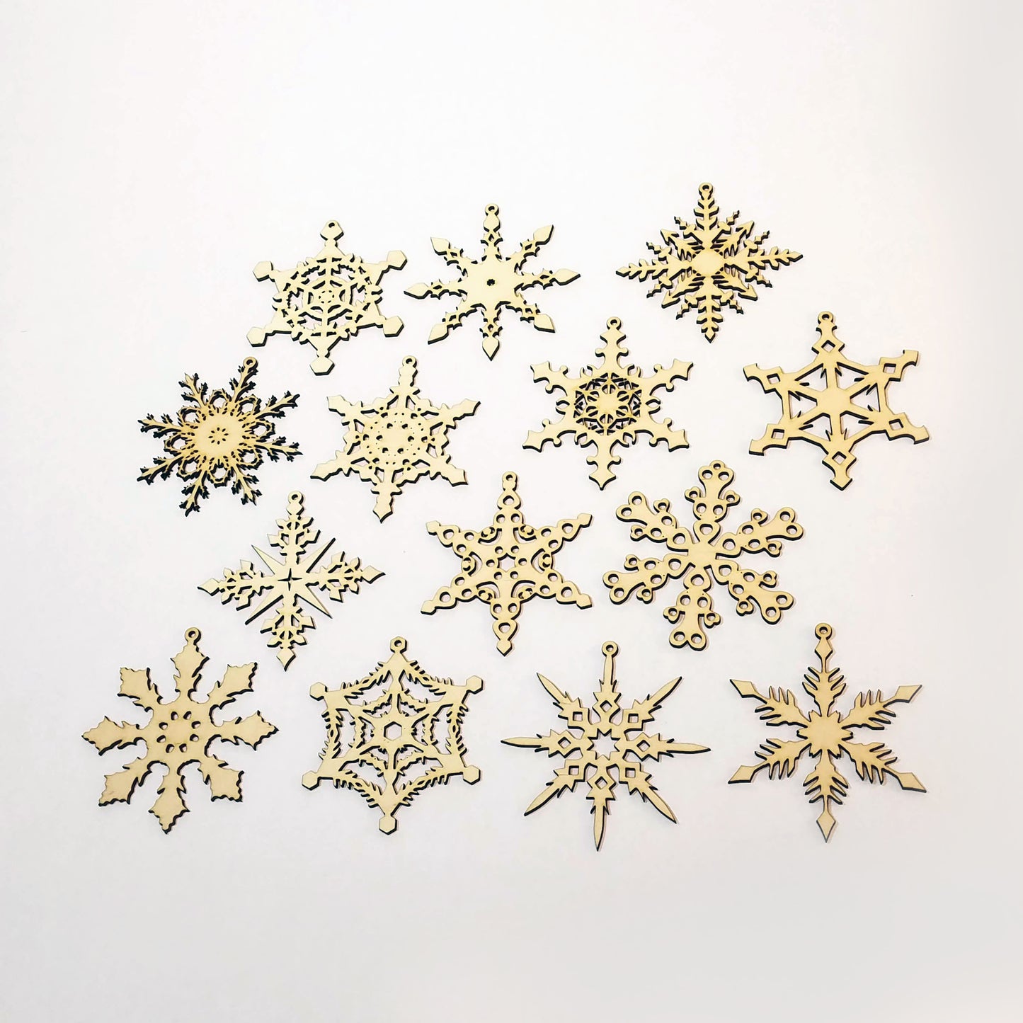 Snowflake Ornaments SVG - 14 designs - Christmas Craft Files - (Digital Download)