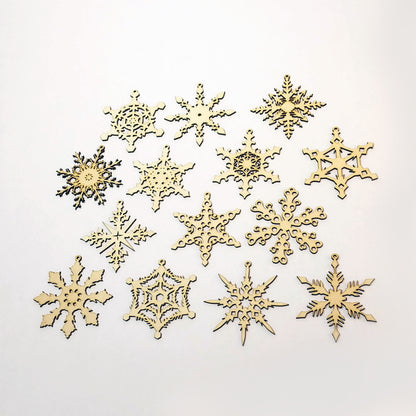 Snowflake Ornaments SVG - 14 designs - Christmas Craft Files - (Digital Download)