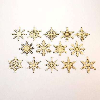 Snowflake Ornaments SVG - 14 designs - Christmas Craft Files - (Digital Download)