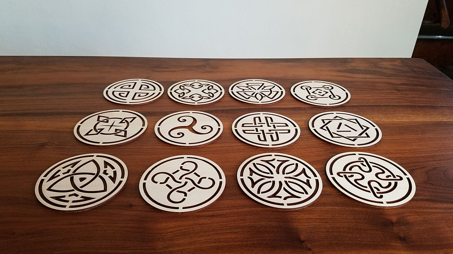 12 Celtic Coasters Designs (digital download)