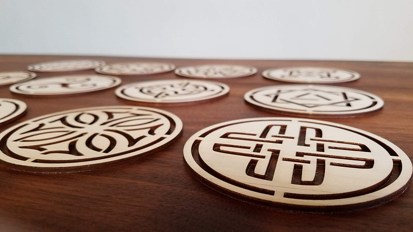 12 Celtic Coasters Designs (digital download)