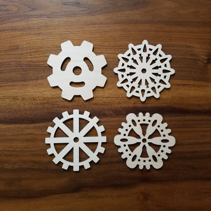 Steampunk Gear Coasters - 12 Designs (digital download)