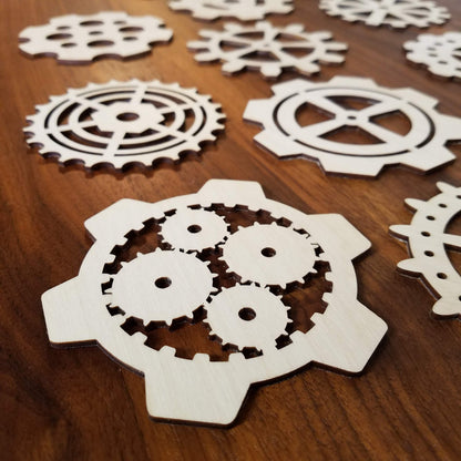 Steampunk Gear Coasters - 12 Designs (digital download)