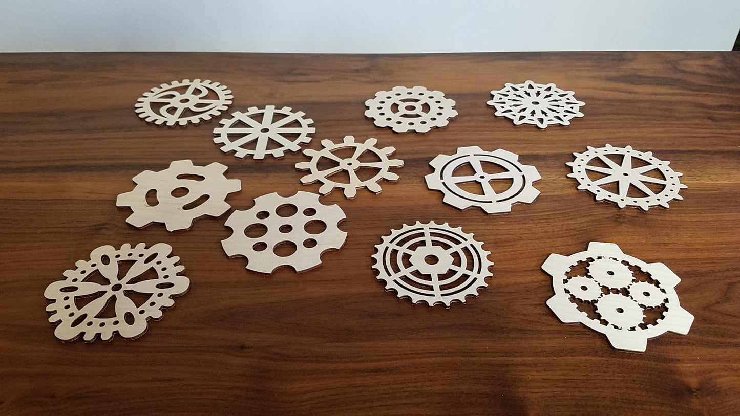 Steampunk Gear Coasters - 12 Designs (digital download)