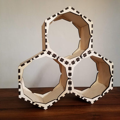 Laser Cut - 8" Hexagon Shelves and Box (Digital Download)