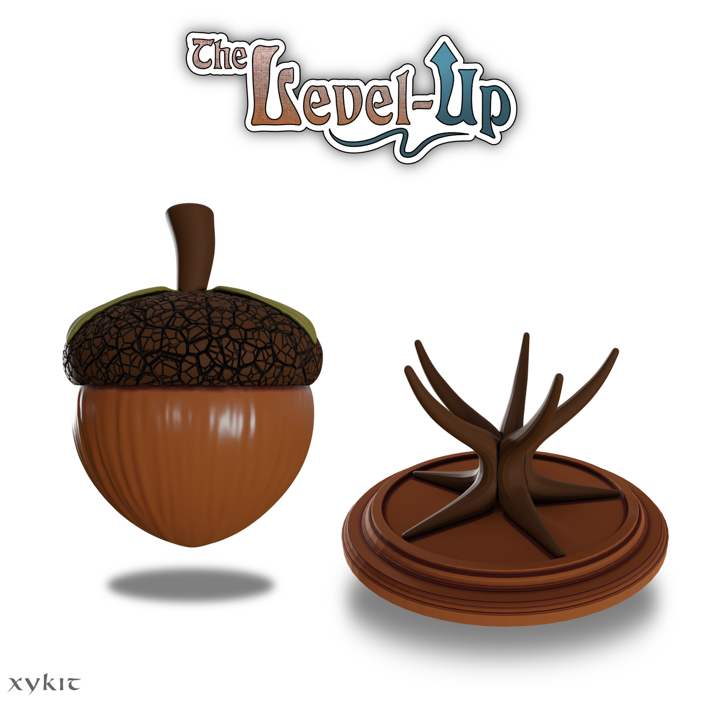 Fallen Acorn Dice Orb with Stand - 3D print files