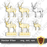 Kudu Antelope - Animal Ornament - Magnet - Key Chain - (SVG, DXF, EPS) Digital Download