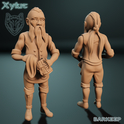 Barkeep miniature - Pre supported - 3D print files