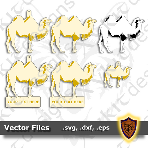 Camel - Two Hump - Animal Ornament - Magnet - Key Chain - (SVG, DXF, EPS) Digital Download