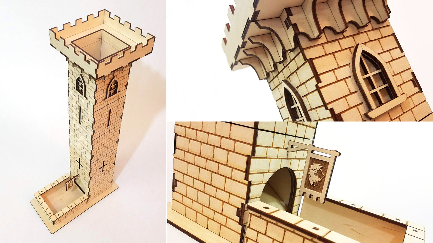 castle dice tower close ups