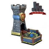 3d printable castle dice tower and tray openLock compatible