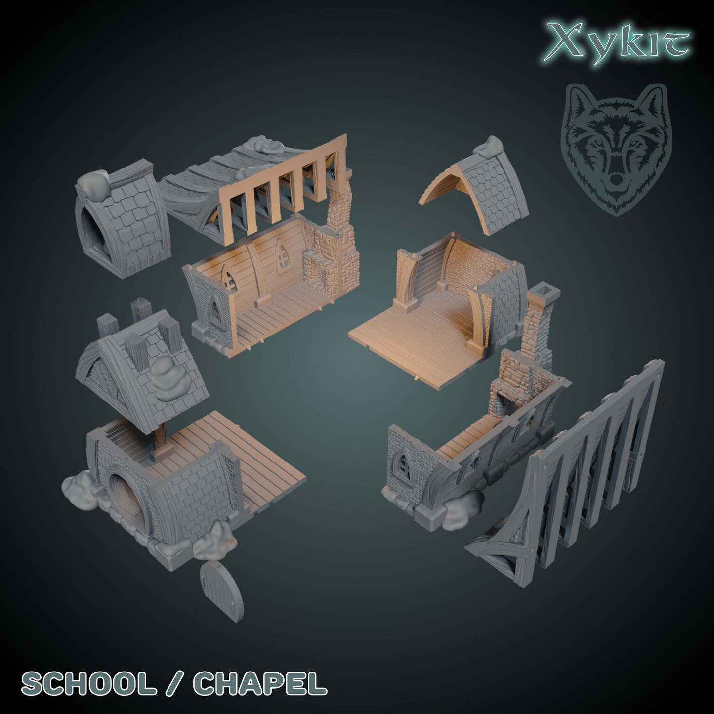 Meeting Hall / Chapel / School Building - Blizzard Bluffs - 3D print files