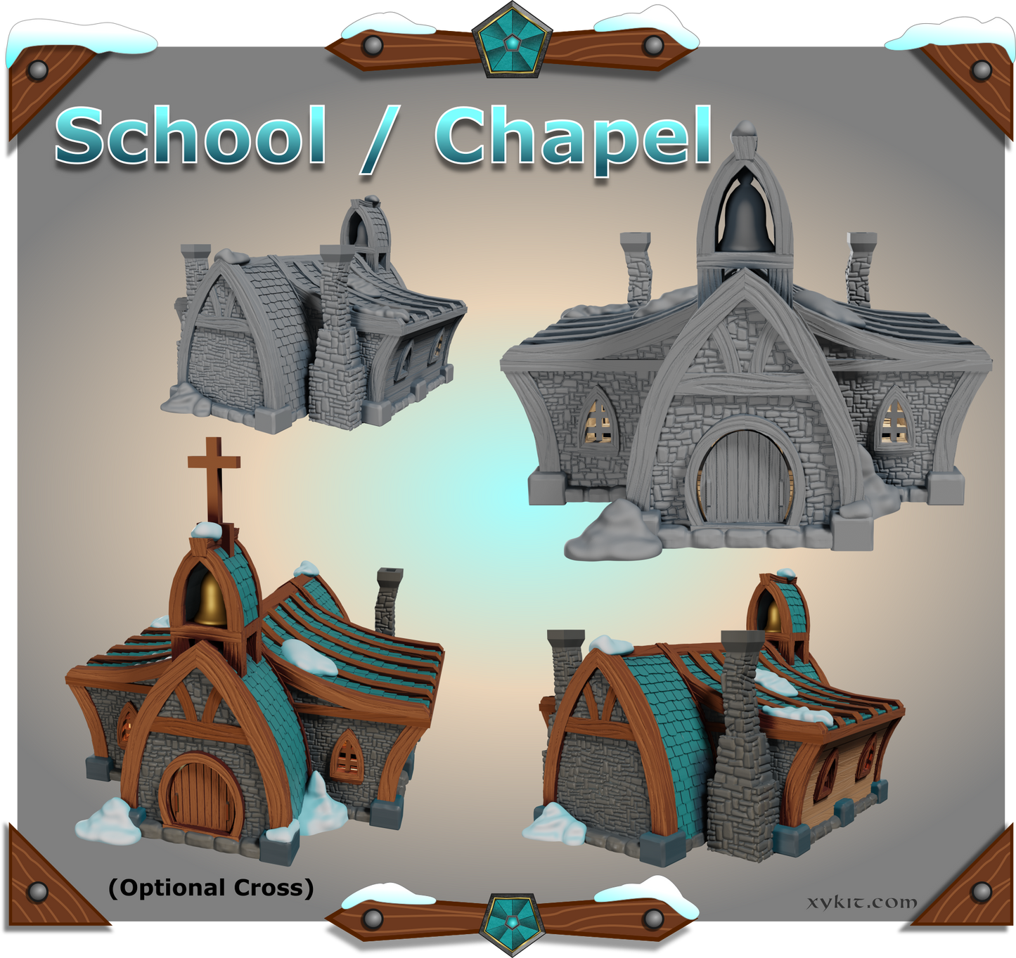 Meeting Hall / Chapel / School Building - Blizzard Bluffs - 3D print files