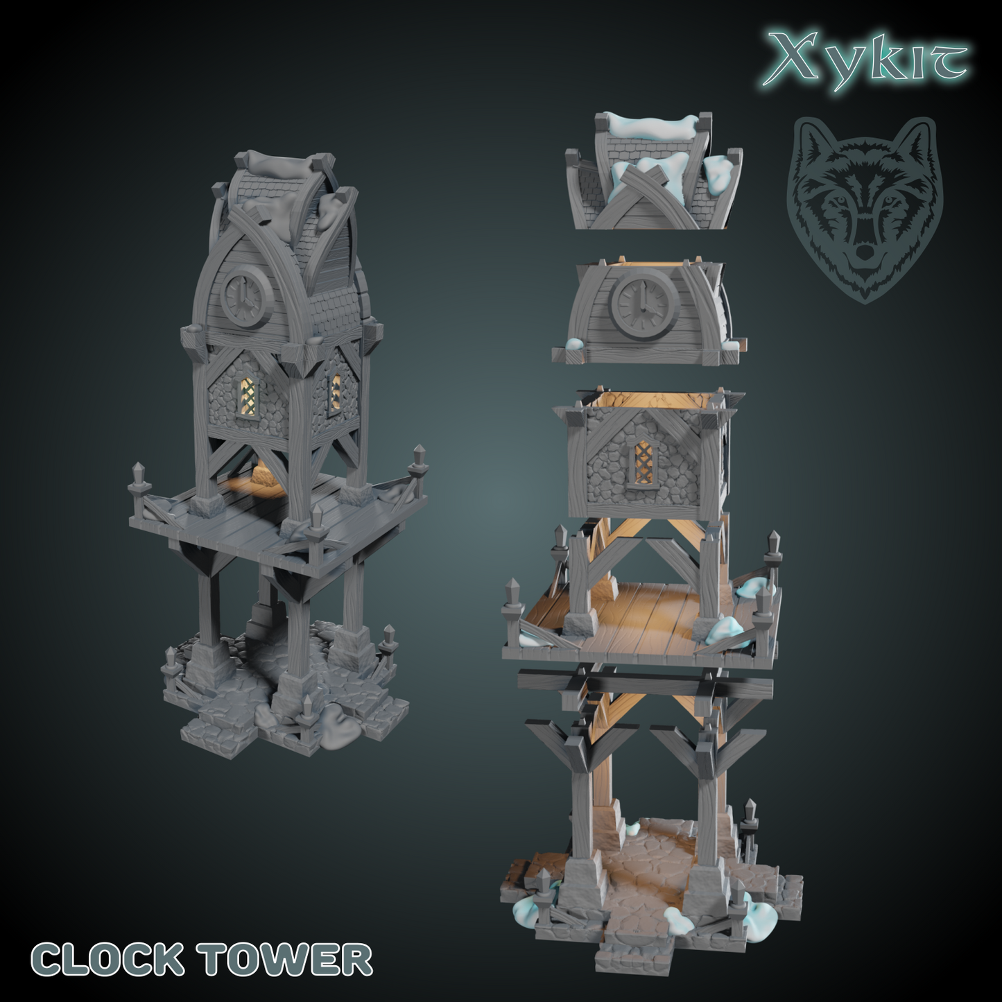 Clock Tower - Blizzard Bluffs - 3D print files