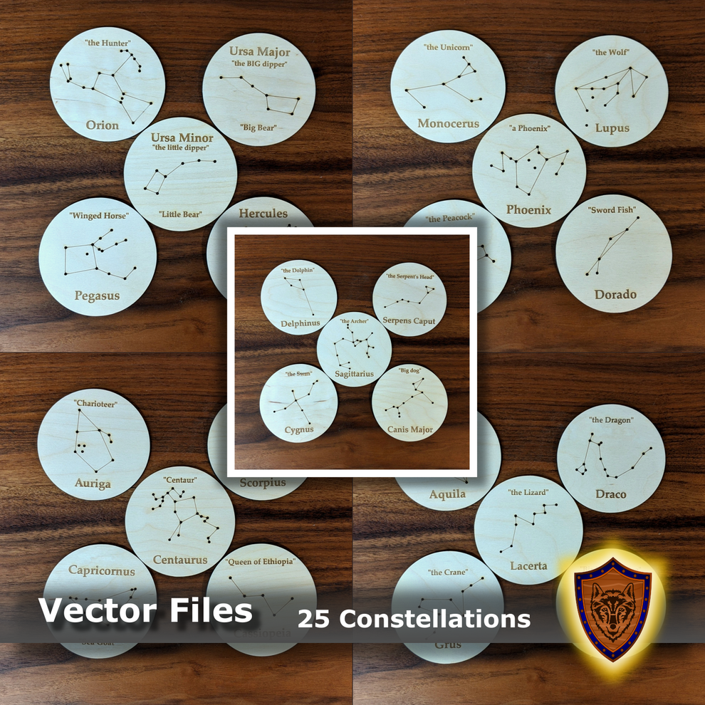 Constellation Coasters Designs - SVG - DXF - EPS (digital download) – Xykit
