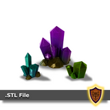 3d Printed Crystals - Scatter Terrain (.stl file)