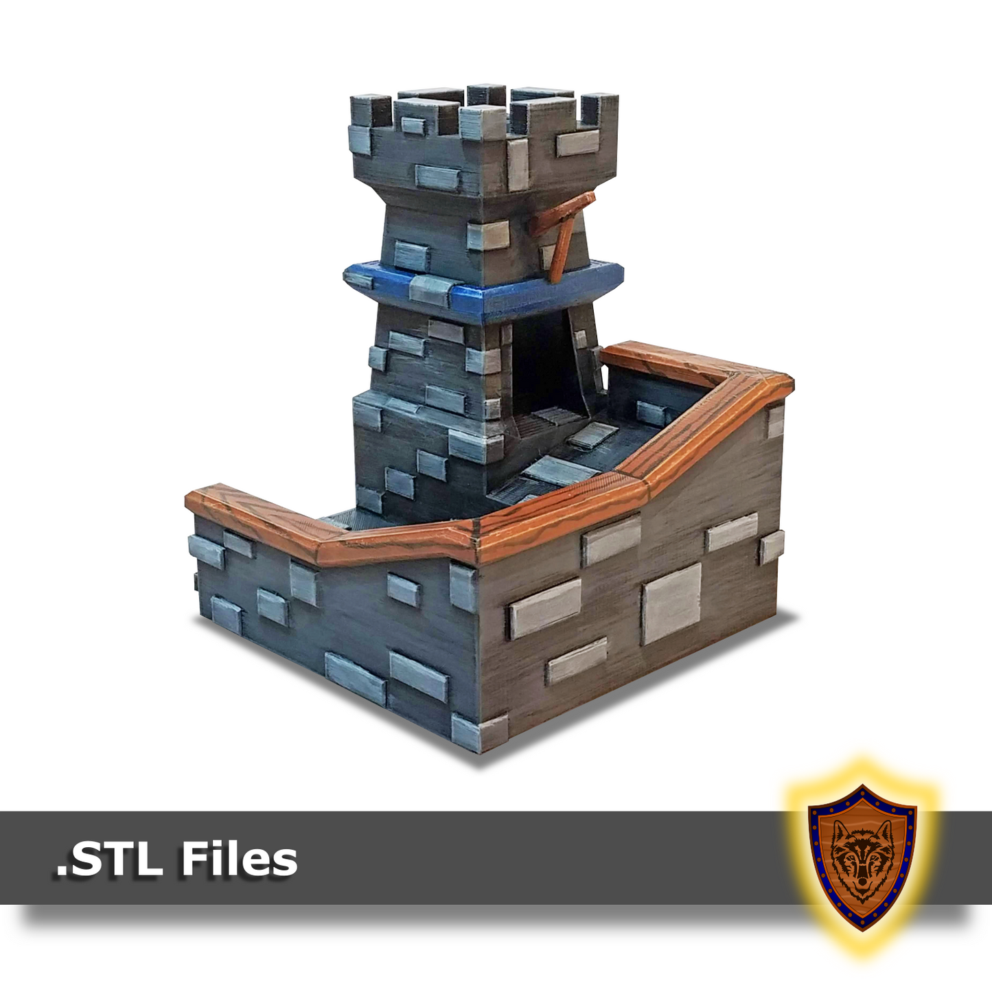 3D Castle Dice Tower - Tower Defense - (.stl file)