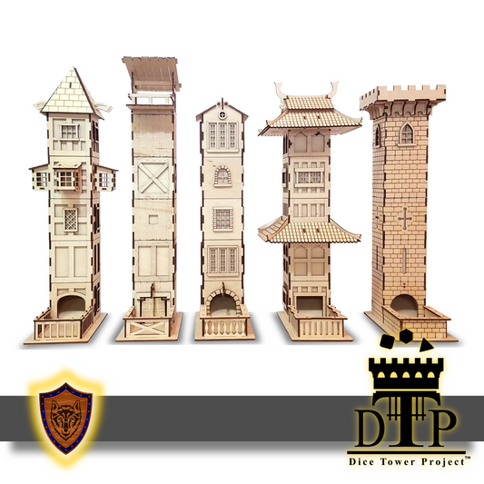 laser cut dice tower designs