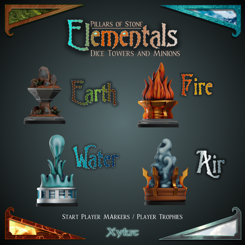 FREE Elemental Pillars - 3D print files