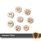 FREE Laser Cut - Emoji Faces (vector files) digital download