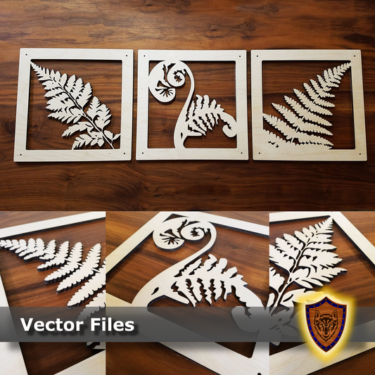 Fern Leaves Wall Art - Laser Files (Digital Download)