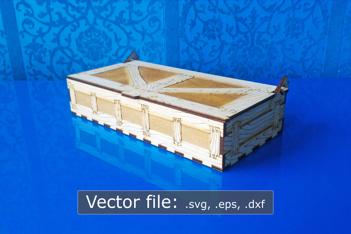 Laser Cut - Pencil Box Crate with or without lid - (Digital Download)