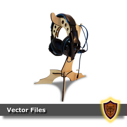 Laser cut Headphone Stand (vector file) digital download