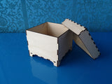 Laser Cut - 4" x 4" Coaster box with lid and feet (Digital download)