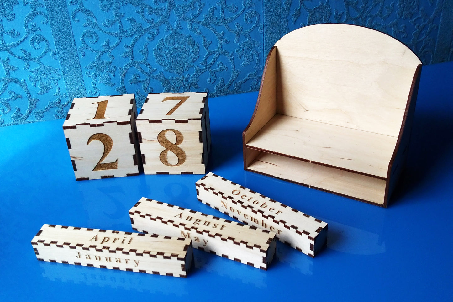 Laser cut Perpetual Calendar (vector file) digital download