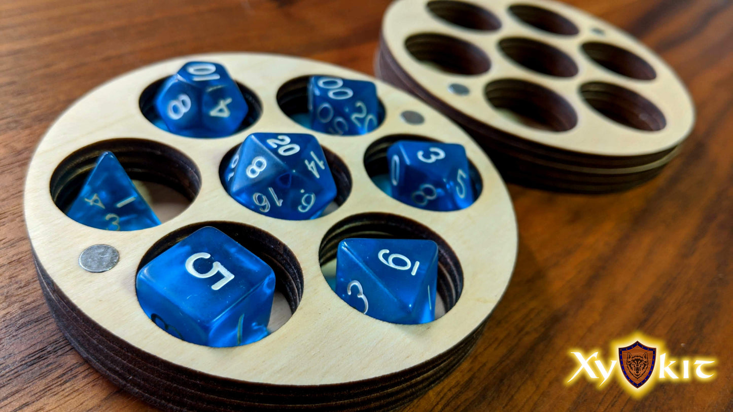 Circle Dice Box with hand-drawn engravings - Vector Files (Digital Download)