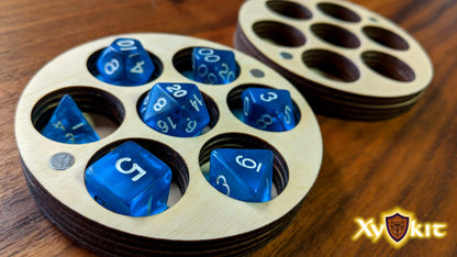 Circle Dice Box with hand-drawn engravings - Vector Files (Digital Download)