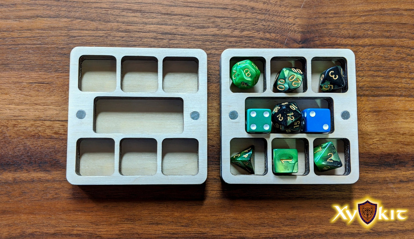 Square Dice Box with hand-drawn engravings - Vector Files (Digital Download)