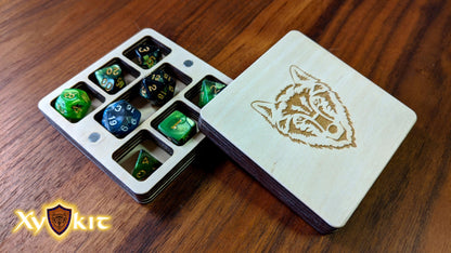 Square Dice Box with hand-drawn engravings - Vector Files (Digital Download)