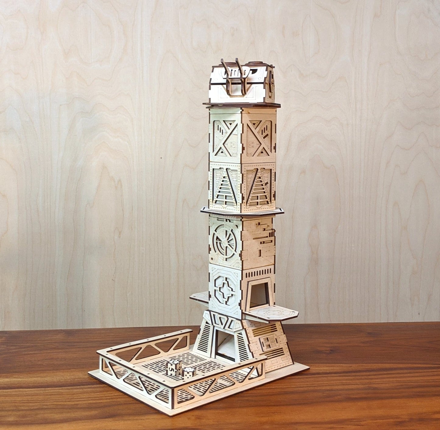 Space Dice Tower -(Laser Files Download)