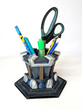 3d printable desk accessory scissors and pen pencil cup