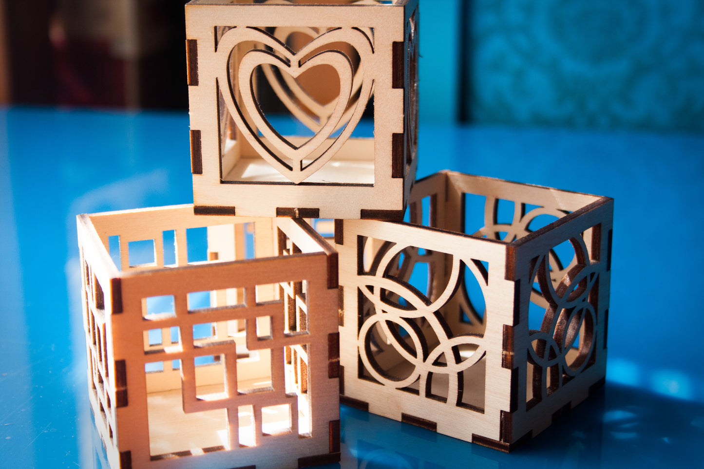 Laser Cut - 3 Geometric Luminary Designs - (Digital Download)