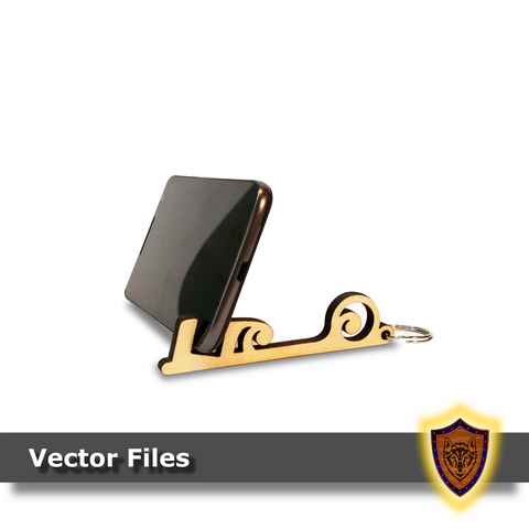 FREE Vintage Key-chain Cell Phone Holder - SVG and STL (Digital Download)