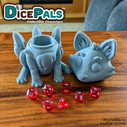 Kitsune Dice Pal - series 1 - 3D print files