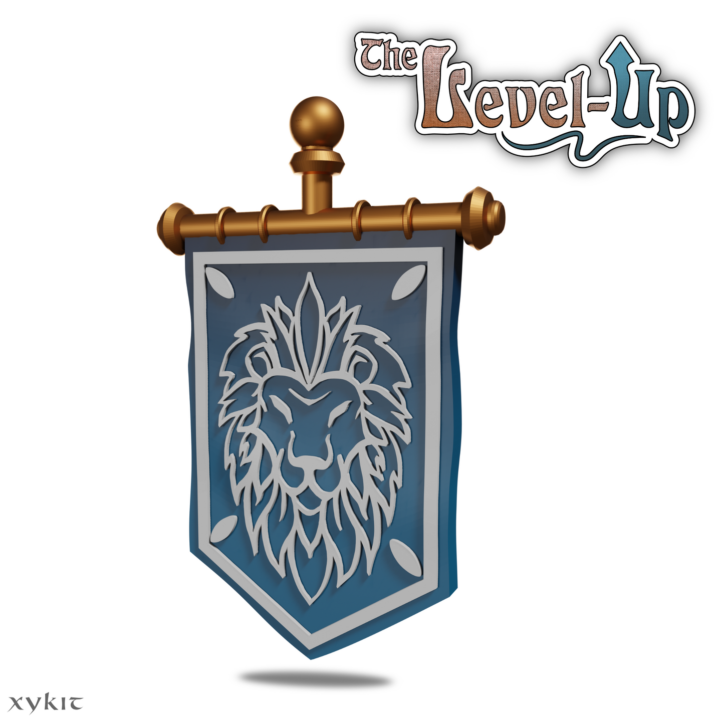 Lion Banner Front View Wall Art - 3D print files